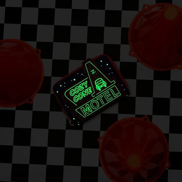 🚨NEW🚨Cars Cozy Cone Motel Glow Backpack & Wallet- Loungefly - Picture 7 of 15